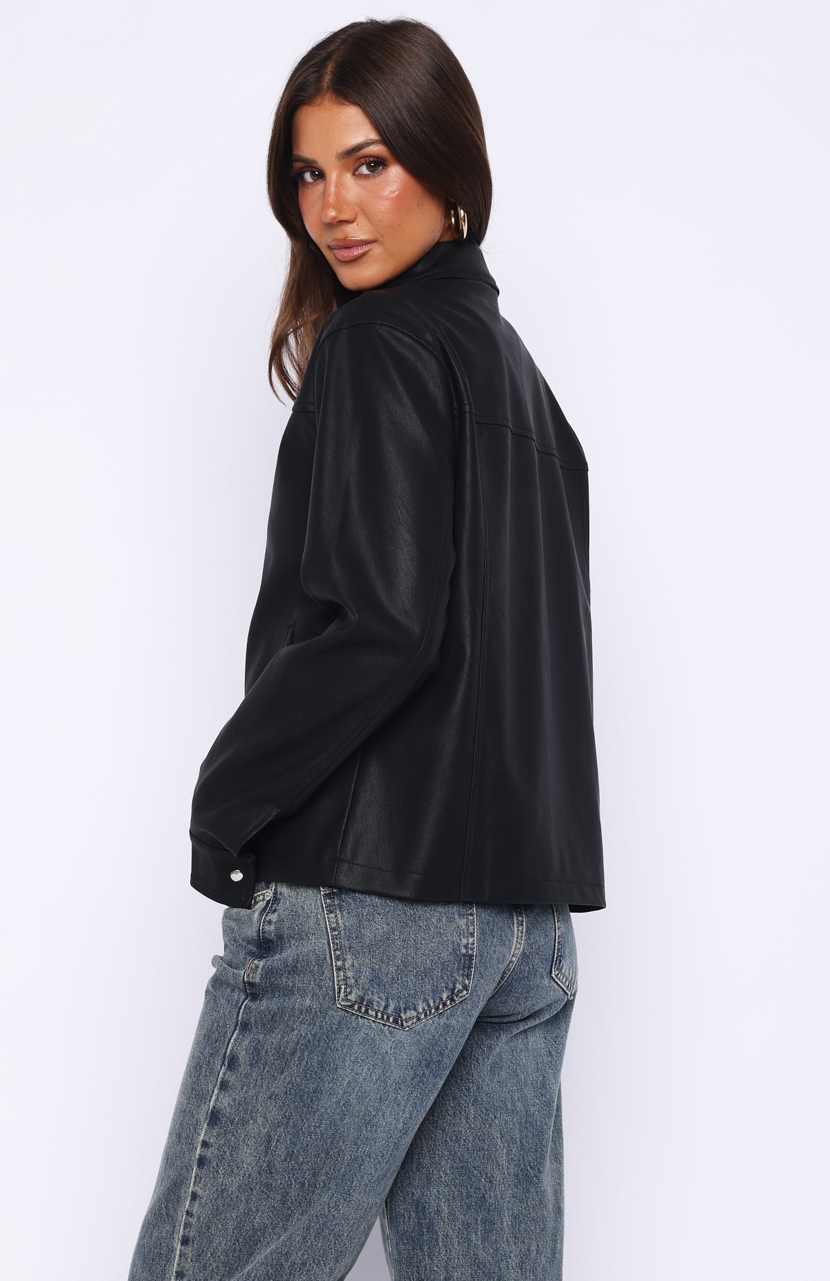 Never Possible Pu Jacket Black